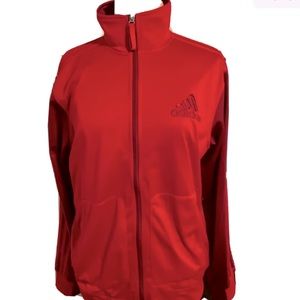 Adidas Original Climalite Track Jacket - Red on Red - Full Zip Up